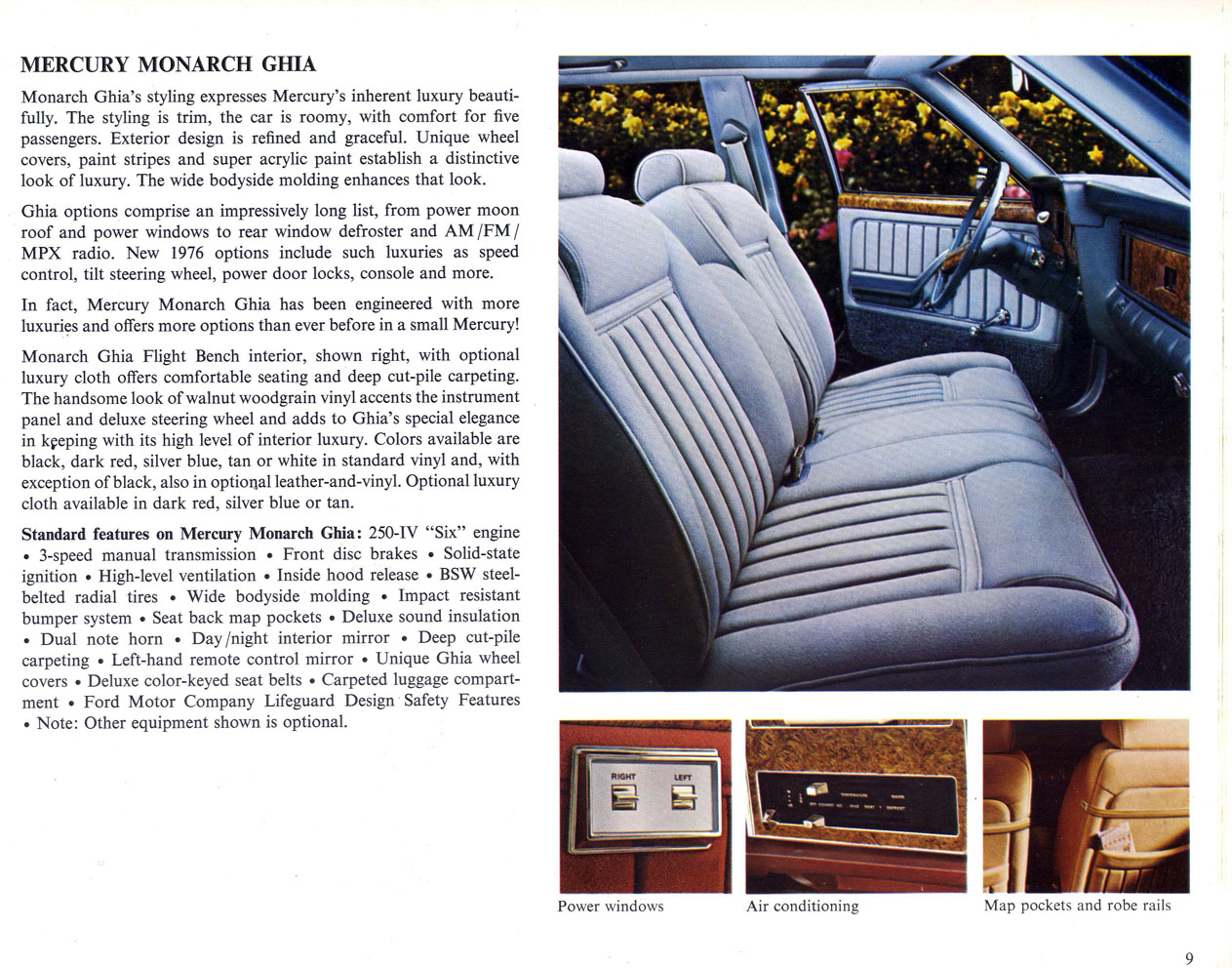 1976 Mercury Range Brochure Page 10